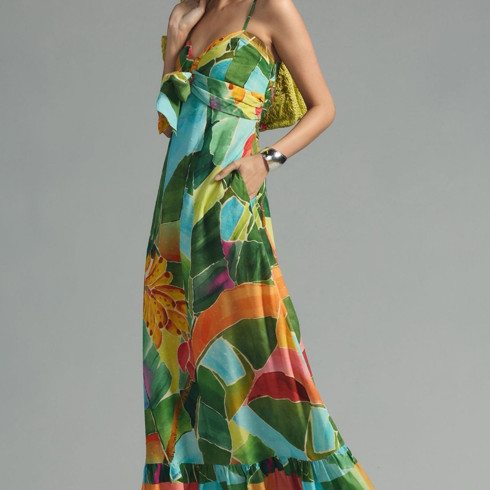 Tropical Multicolor Maxi Dress